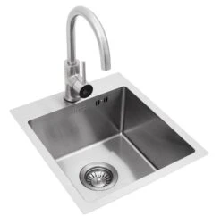 BULL Spülbecken In Der Größe S, 33 X 33 X 20 Cm, Inkl. Wasserhahn (für Warm/kalt) -Grill Mit Freu Geschaft 21619 Bull Spuelbecken Groesse S Edelsta 3 1613487076