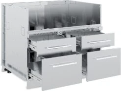 Broil King Outdoor Küche Komplettset Mit Imperial S570 PRO Built In Gasgrill Mit Drehspieß, Gasflaschenschrank Und 3er Schubladenschrank -Grill Mit Freu Geschaft 806600 Broil King Outdoor Kueche Grillschrank 5 Brenner Schubladen 1