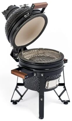 The Bastard Keramikgrill Classic Small - Schwarz Glänzend - Modell 2023 9 The Bastard Keramikgrill Classic Small - Schwarz Glänzend - Modell 2023 -Grill Mit Freu Geschaft Bastard Grill Classic Small BC206 seitlich