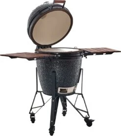 The Bastard Keramikgrill Classic Large - Complete - Schwarz Glänzend - Modell 2023 12 The Bastard Keramikgrill Classic Large - Complete - Schwarz Glänzend - Modell 2023 -Grill Mit Freu Geschaft Bastard Grill Large Complete Deckel offen BC201