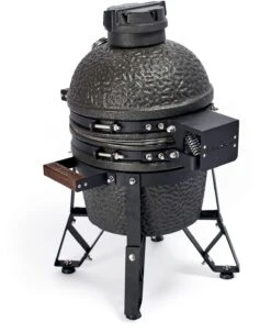 The Bastard Keramikgrill Urban Small - Schwarz Matt - Modell 2023 -Grill Mit Freu Geschaft Bastard Keramikgrill Urban Small rueckseite Scharnier BU206