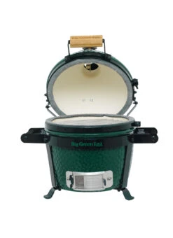 Big Green Egg Mini Keramikgrill Starter - Paket -Grill Mit Freu Geschaft Big Green Egg Mini EGG Carrier Mini deckel geoeffnet