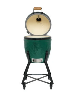 Big Green Egg Small Keramikgrill Starter - Paket -Grill Mit Freu Geschaft Big Green Egg Small in Nest deckel offen