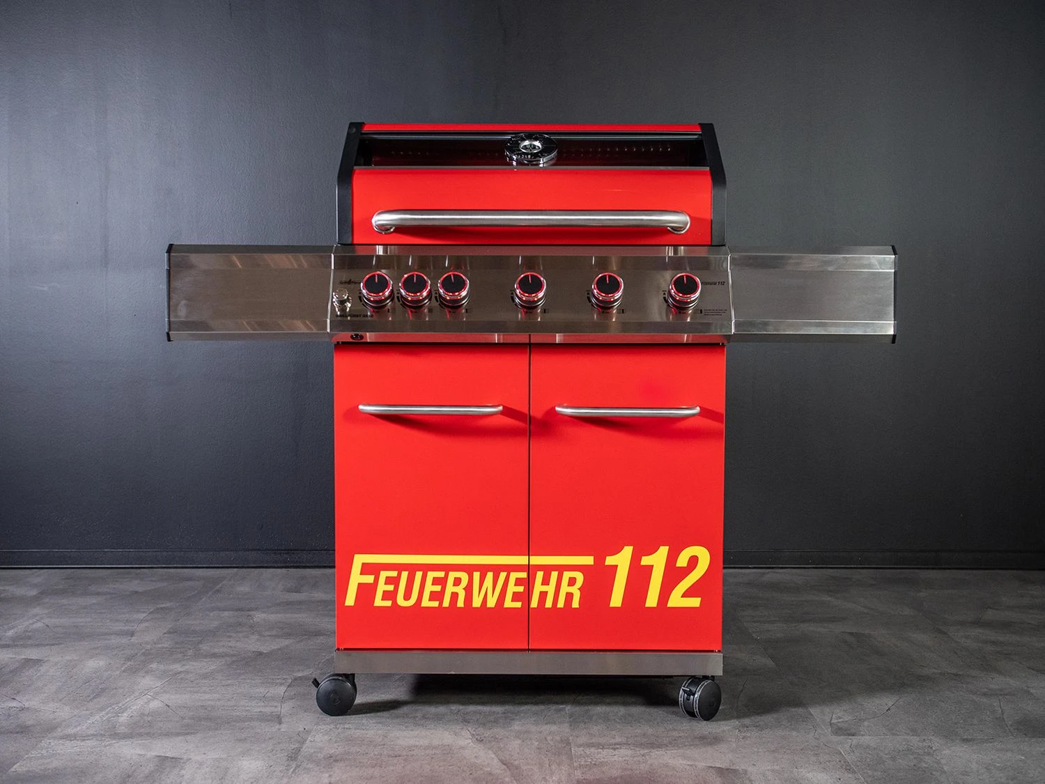 Grillfürst G510G 5-Brenner Gasgrill Mit Hochtemperaturbrenner Und Gusseisen Rosten - Feuerwehr Edition 2 Grillfürst G510G 5-Brenner Gasgrill Mit Hochtemperaturbrenner Und Gusseisen Rosten - Feuerwehr Edition – Bild 2