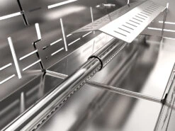 Knister Edelstahl-Gasgrill - Ausziehbarer Kompaktgrill -Grill Mit Freu Geschaft Knister Edelstahl Gasgrill Kompaktgrill Brenner Detail