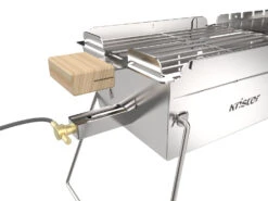 Knister Edelstahl-Gasgrill - Ausziehbarer Kompaktgrill -Grill Mit Freu Geschaft Knister Edelstahl Gasgrill Kompaktgrill Gasanschluss