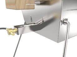 Knister Edelstahl-Gasgrill - Ausziehbarer Kompaktgrill -Grill Mit Freu Geschaft Knister Edelstahl Gasgrill Kompaktgrill Gasanschluss Detail
