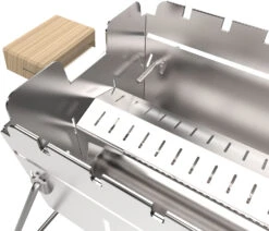 Knister Edelstahl-Gasgrill - Ausziehbarer Kompaktgrill -Grill Mit Freu Geschaft Knister Edelstahl Gasgrill Kompaktgrill Montage Abstrahlblech 8 1630930084