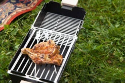Knister Grill Original - Ausziehbarer Holzkohle Kompaktgrill -Grill Mit Freu Geschaft Knister Grill Grillroste hoehenverstellbar