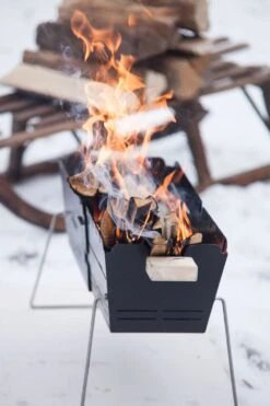 Knister Grill Original - Ausziehbarer Holzkohle Kompaktgrill -Grill Mit Freu Geschaft Knister Grill Holzfeuer