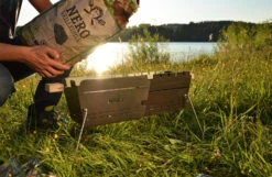 Knister Grill Original - Ausziehbarer Holzkohle Kompaktgrill -Grill Mit Freu Geschaft Knister Grill Holzkohle befuellen