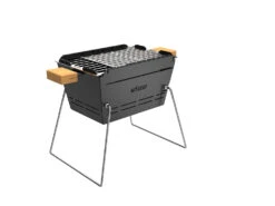 Knister Grill Original - Ausziehbarer Holzkohle Kompaktgrill -Grill Mit Freu Geschaft Knister Grill zusammengeschoben
