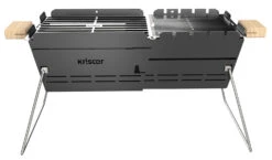 Knister Grill Original - Ausziehbarer Holzkohle Kompaktgrill -Grill Mit Freu Geschaft Knister Kompaktgrill Holzkohlegrill