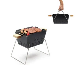 Knister Grill Small - Holzkohle Kompaktgrill -Grill Mit Freu Geschaft Knister Small Transport Henkel umklappbar