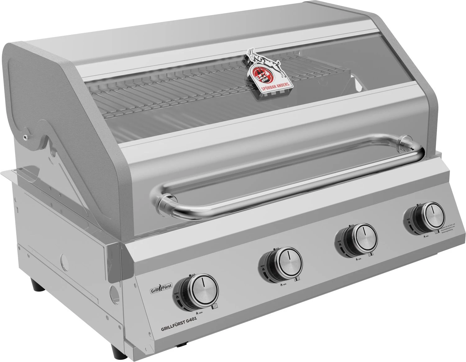 Grillfürst G401E 4-Brenner Einbaugrill - 1. FC Köln Edition - Edelstahlroste 2 Grillfürst G401E 4-Brenner Einbaugrill - 1. FC Köln Edition - Edelstahlroste – Bild 2