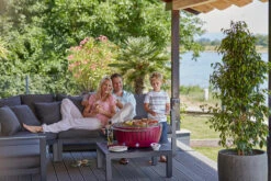 LotusGrill XXL - Holzkohle Grillstation - Feuerrot -Grill Mit Freu Geschaft LotusGrill XXL Feuerrot ohne Wagen Tischgrill