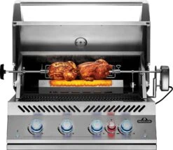 Napoleon 700-Series 32" BIG32 Edelstahl Einbaugrill Inkl. Drehspieß - Modell 2023 -Grill Mit Freu Geschaft Napoleon Einbaugrill BIG32 Rotisserie Backburner