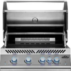 Napoleon 700-Series 32" BIG32 Edelstahl Einbaugrill Inkl. Drehspieß - Modell 2023 -Grill Mit Freu Geschaft Napoleon Einbaugrill BIG32 Warmhalterost Edelstahl hinten