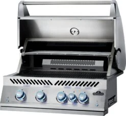 Napoleon 700-Series 32" BIG32 Edelstahl Einbaugrill Inkl. Drehspieß - Modell 2023 -Grill Mit Freu Geschaft Napoleon Einbaugrill BIG32 Warmhalterost hinten