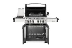 Napoleon Prestige 500 Gasgrill, Charcoal Grau - Mit Safety Glow - X-DEAL Inkl. Grillthermometer, Schneidebrett Und Windschild Für SIZZLE ZONE -Grill Mit Freu Geschaft Napoleon Prestige 500 Gasgrill grey open