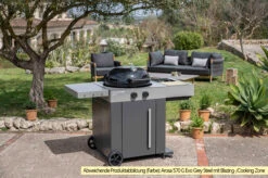 Outdoorchef Gas Kugelgrill Arosa 570 G Evo Black Style - Inkl. Blazing-/Cooking Zone Kit Plus -Grill Mit Freu Geschaft Outdoorchef Arosa 570 G Evo Grey Steel Blazing Zone