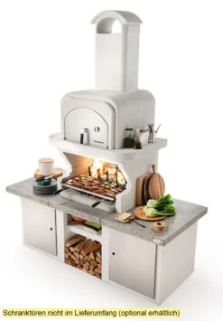 Palazzetti Grillkamin Pamplona Mit Pizzaofen Inkl. Montagematerial -Grill Mit Freu Geschaft Palazzetti Grillkamin Pamplona mit Tueren Beispiel