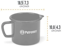 Petromax Emaille Milchtopf / 1000 Ml / Schwarz -Grill Mit Freu Geschaft Petromax Milchtopf Emaille 1000ml schwarz Abmessungen