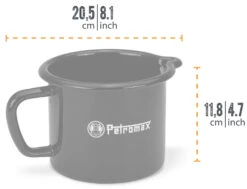 Petromax Emaille Milchtopf / 1400 Ml / Schwarz -Grill Mit Freu Geschaft Petromax Milchtopf Emaille 1400ml schwarz Abmessungen