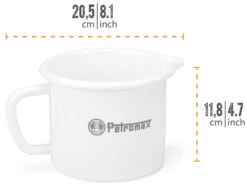 Petromax Emaille Milchtopf / 1400 Ml / Weiß -Grill Mit Freu Geschaft Petromax Milchtopf Emaille 1400ml weiss Abmessungen