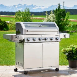 Rösle Edelstahl Gasgrill Videro G6-S VARIO+ - Limited Edition Modell 2023 - X-DEAL Inkl. Abdeckhaube, Grillplatte Und Drehspieß -Grill Mit Freu Geschaft Roesle Gasgrill Station Videro G6 S Edelstahl Mood 2