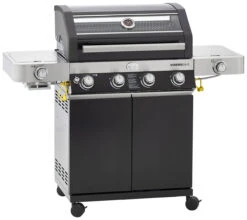 Rösle Gasgrill Videro G4-S VARIO+ Schwarz - Modell 2023 - X-DEAL Inkl. Abdeckhaube, Grillplatte Und Drehspieß