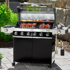 Rösle Gasgrill Videro G6-S VARIO+ Schwarz - Modell 2023 - X-DEAL Inkl. Abdeckhaube, Grillplatte Und Drehspieß -Grill Mit Freu Geschaft Roesle Gasgrill Videro G6 S Mood 2