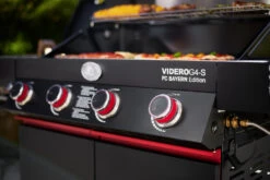 Rösle Videro G4-S VARIO+ Schwarz Gasgrill - FC Bayern Edition -Grill Mit Freu Geschaft Roesle Videro FC Bayern Edition Bedienblende G4 S