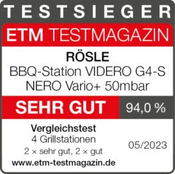 Rösle Gasgrill Videro G4-S Vario+ Nero Schwarz - Modell 2023 - X-DEAL Inkl. Abdeckhaube Und Grillplatte -Grill Mit Freu Geschaft Roesle Videro G4 S Nero Vario Testsieger Grillstationen 2