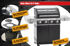 Rösle Gasgrill Videro G4-S VARIO+ Schwarz - Modell 2023 - X-DEAL Inkl. Abdeckhaube, Grillplatte Und Drehspieß -Grill Mit Freu Geschaft Roesle Videro G4 S Vario Highlights 2