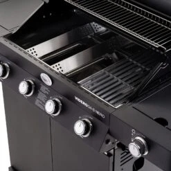 Rösle Gasgrill Videro G4-S Vario+ Nero Schwarz - Modell 2023 - X-DEAL Inkl. Abdeckhaube Und Grillplatte -Grill Mit Freu Geschaft Roesle Videro G4 S Vario NERO matt schwarz Gusseisenroste 2