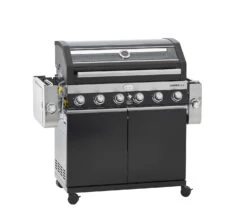 Rösle Gasgrill Videro G6-S VARIO+ Schwarz - Modell 2023 - SMART Deal Inkl. Grillfürst Grill Control + Abdeckhaube Und Grillplatte -Grill Mit Freu Geschaft Roesle Videro G6 S Vario schwarz 25527 klappbar