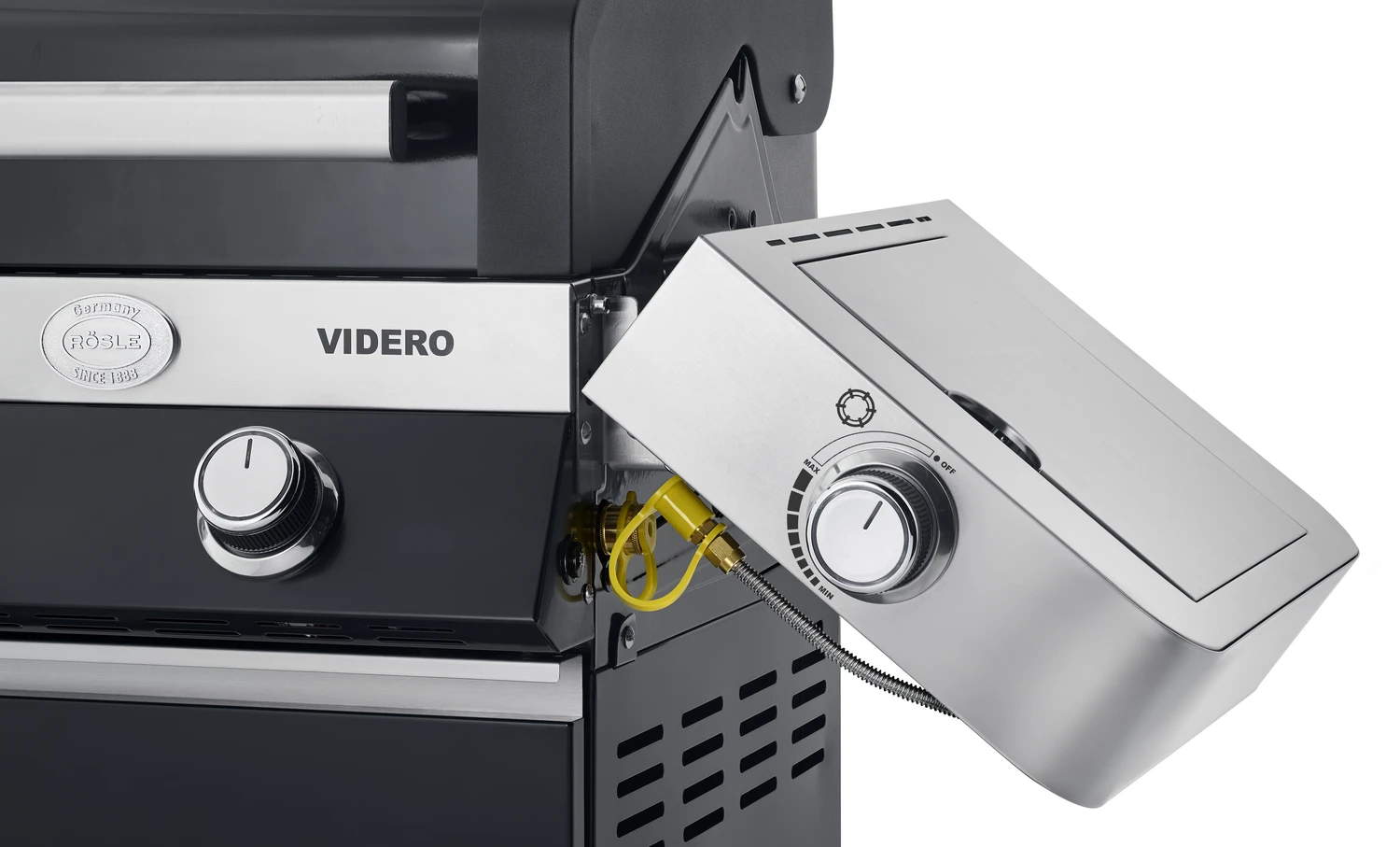 Rösle Gasgrill Videro G6-S VARIO+ Schwarz - Modell 2023 - SMART Deal Inkl. Grillfürst Grill Control 7 Rösle Gasgrill Videro G6-S VARIO+ Schwarz - Modell 2023 - SMART Deal Inkl. Grillfürst Grill Control – Bild 7