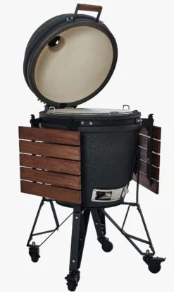 The Bastard Keramikgrill Urban Large - Complete - Schwarz Matt - Modell 2023 18 The Bastard Keramikgrill Urban Large - Complete - Schwarz Matt - Modell 2023 -Grill Mit Freu Geschaft The Bastard Urban Large Keramikgrill BU201 Deckel offen