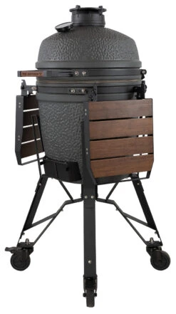 The Bastard Keramikgrill VX Medium - Complete - Schwarz Matt - Modell 2023 -Grill Mit Freu Geschaft The Bastard VX Keramikgrill Medium Komplett Seitenablagen abgeklappt