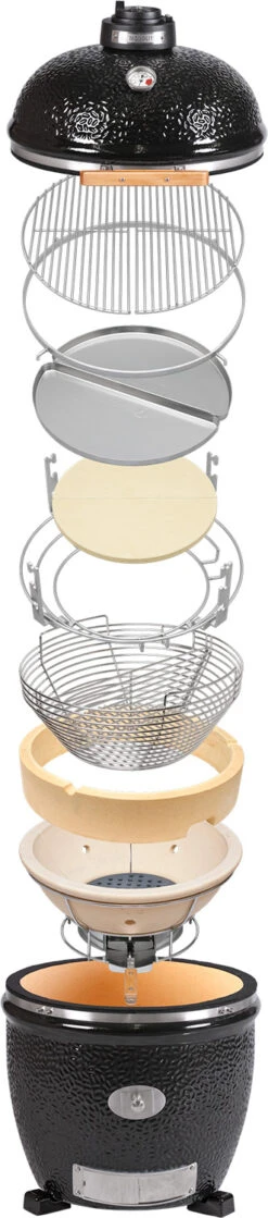 Monolith Grill CLASSIC BBQ GURU - PRO-Serie 1.0 Schwarz - MIT Gestell Und Seitentischen 5 Monolith Grill CLASSIC BBQ GURU - PRO-Serie 1.0 Schwarz - MIT Gestell Und Seitentischen -Grill Mit Freu Geschaft monolith pro serie aufbau