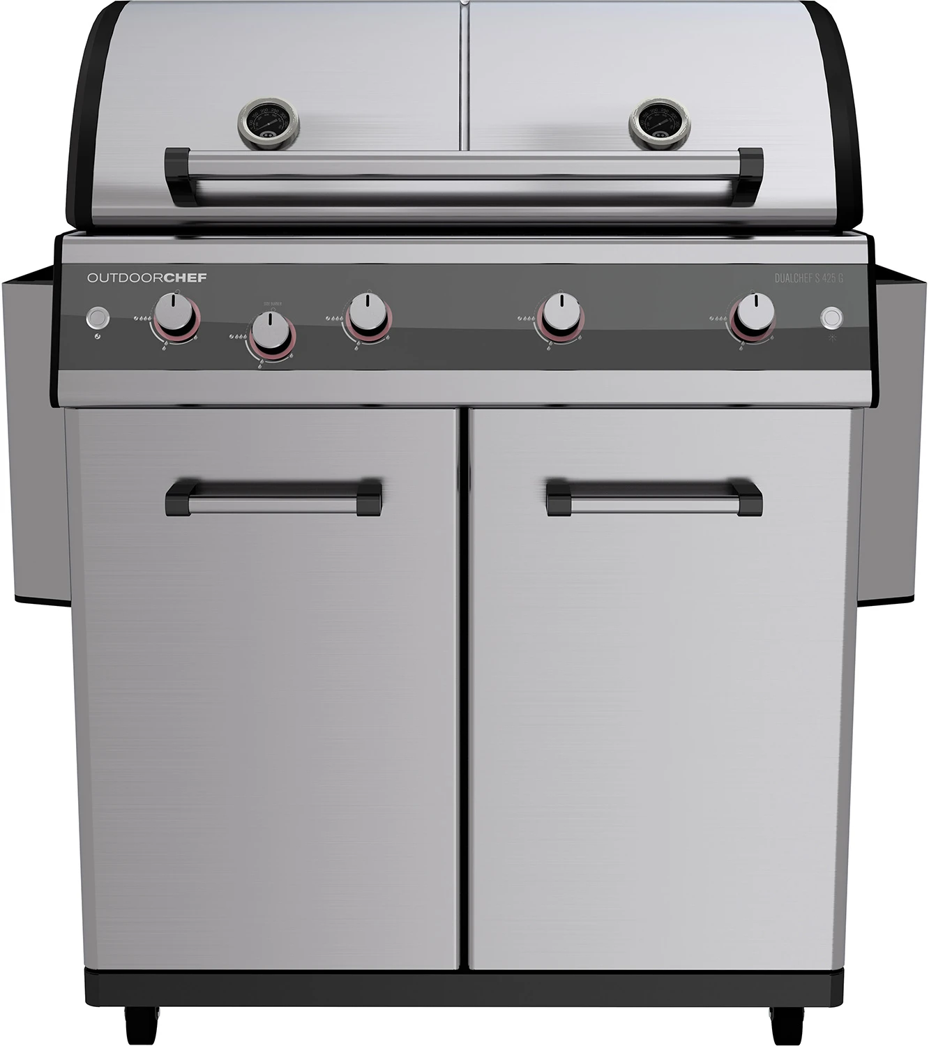 Outdoorchef Dualchef S 425 G Edelstahl Gasgrill Mit Seitenkocher + Blazing Zone Infrarotbrenner + DGS Gusseisen Grillrost 2 Stk. + DGS Gemüse Grillrost 2 Stk. 3 Outdoorchef Dualchef S 425 G Edelstahl Gasgrill Mit Seitenkocher + Blazing Zone Infrarotbrenner + DGS Gusseisen Grillrost 2 Stk. + DGS Gemüse Grillrost 2 Stk. – Bild 3