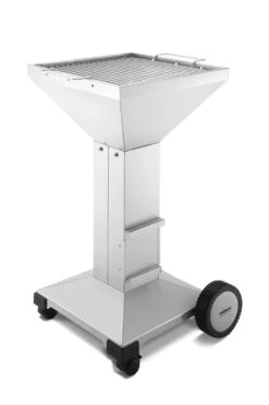 Thüros Holzkohlegrill T3-F / Edelstahl Säulengrill 42x42 Cm Fahrbar